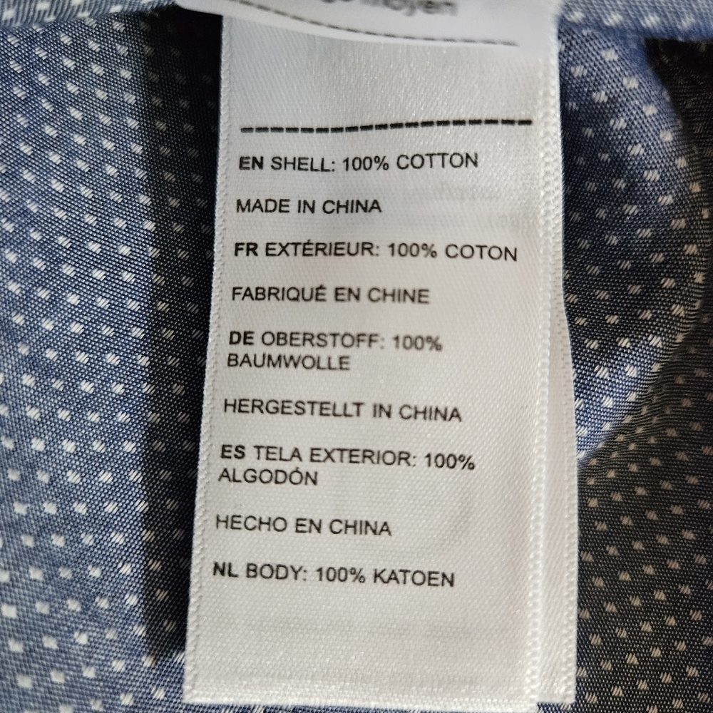 Untuckit Men's Cotton Blue Short Sleeve Buttondown Shirt​​​ - Picture 4 of 7